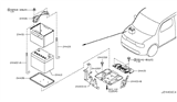Diagram for 2011 Nissan Cube Battery Tray - 24428-1FC0A