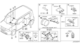 Diagram for Nissan Cube Air Bag Control Module - K8820-1FD0B