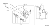 Diagram for Nissan 370Z Brake Caliper Repair Kit - D4080-JL00A