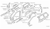 Diagram for 2014 Nissan Armada Body Mount Hole Plug - 01658-00421