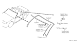 Diagram for 1995 Nissan 300ZX Weather Strip - 76862-46P00