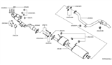 Diagram for 2018 Nissan Pathfinder Exhaust Pipe - 200A0-6KA0B