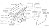 Diagram for Nissan Maxima Door Moldings - 80821-2Y000