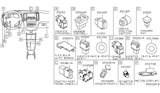 Diagram for 2020 Nissan Maxima Power Window Switch - 25535-9DJ0A