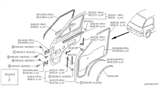 Diagram for Nissan Van Door Moldings - 80820-G5101