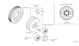 Diagram for 2000 Nissan Xterra Wheel Cover - 40315-7Z100