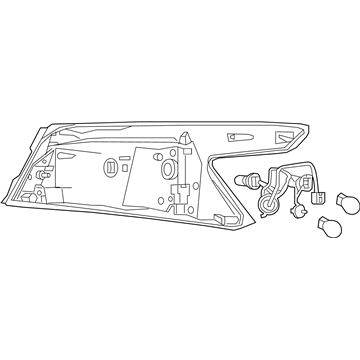 Nissan 26555-4RA1A Lamp Assembly-Rear Combination LH