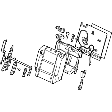 Nissan 88600-ZV50C Back Assy-Rear Seat,RH