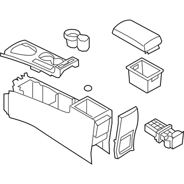 Nissan 96910-1VX2B Console Box Assembly-Floor,Front