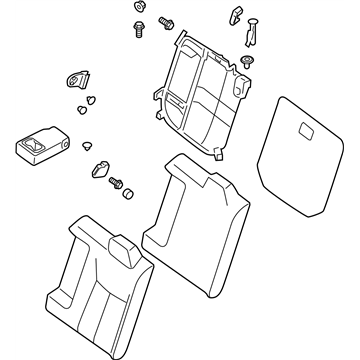 Nissan 88650-3YU7A Back-Rear Seat LH