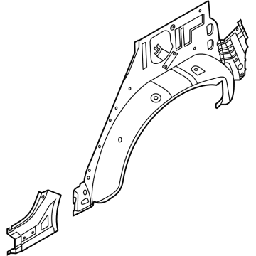 Nissan 76710-6RA0A Wheel House-Rear,Outer RH