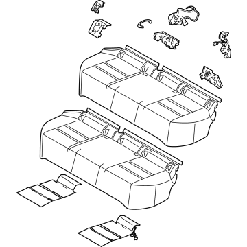 Nissan 88300-6RG0B Cushion Assy-Rear Seat