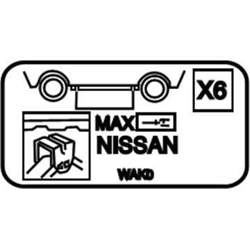 Nissan 99555-CD017 Label-Caution Jack Setting