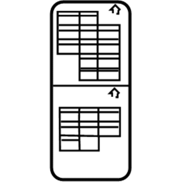 Nissan 24313-1FC0A Label-Fuse Block