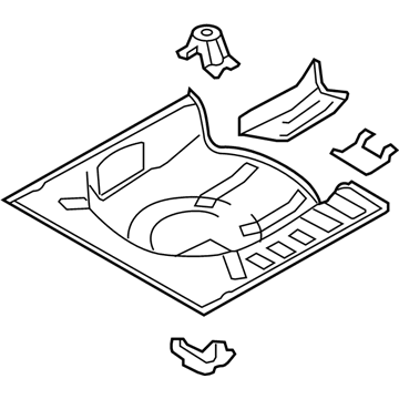 Nissan 74514-EL030 Floor-Rear,Rear