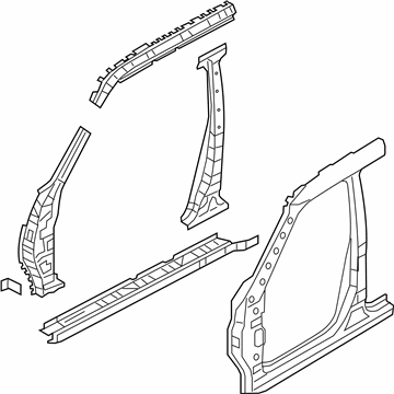 Nissan 76030-1LA9A Body Assembly-Side RH