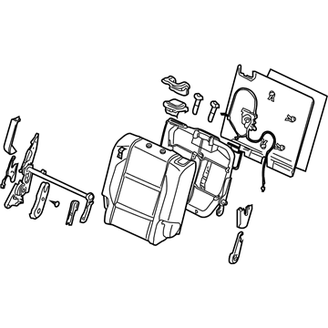 Nissan 88600-9GE8D Back Assy-Rear Seat,RH