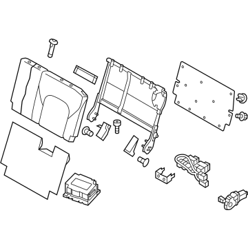 Nissan 89650-5ZM1B Back Assembly - 3RD Seat, LH