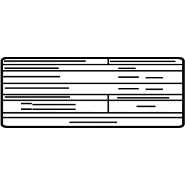 Nissan 14805-1KC0A Emission Label