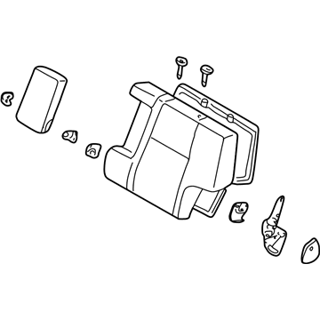 Nissan 88650-6W102 Back Assy-Rear Seat,LH