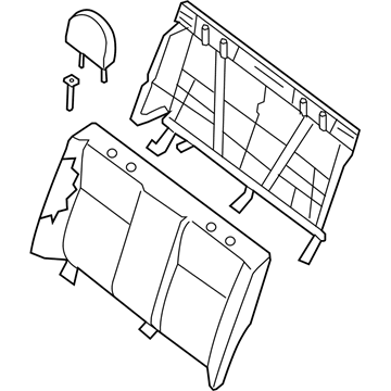 Nissan 88600-9AA3A Back Assy-Rear Seat