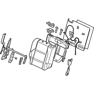 Nissan 88600-ZQ02A Back Assy-Rear Seat