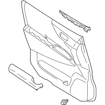 Nissan 80900-1JA0A FINISHER Assembly Front Door RH