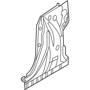 Nissan 76514-1GR0A Reinforce-Lock Pillar,Outer RH