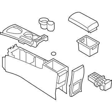 Nissan 96910-1VK0A Console Floor BRN