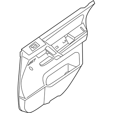 Nissan 82900-ZQ00A Finisher Assy-Rear Door,RH