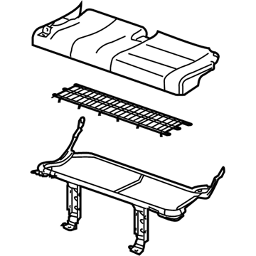 Nissan 89350-ZC32A Cushion Assembly-3RD Seat,L