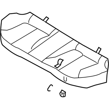 Nissan 88300-3Y104 Cushion Assy-Rear Seat