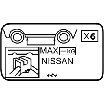 Nissan 26059-VB005 Label-Head Lamp