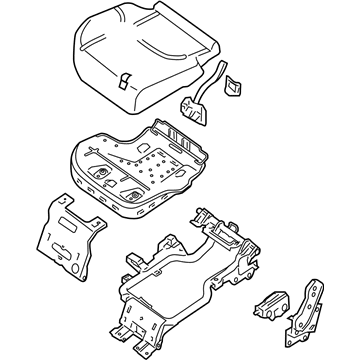 Nissan 88350-EA101 Cushion Assy-Rear Seat,LH