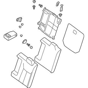 Nissan 88650-3YU4A Back Assy-Rear Seat,LH