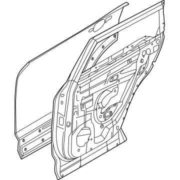 Nissan 82100-6TA2A DOOR ASSY-REAR,RH