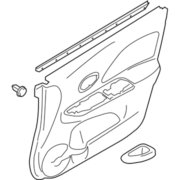 Nissan 80901-3AN5B Finisher Assy-Front Door,LH