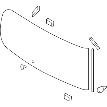 Nissan 90300-1FC5C Glass Back Door Window