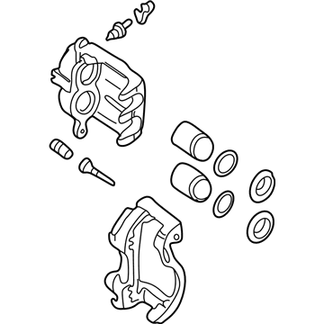 Nissan 41001-EK00A CALIPER Assembly-Front RH, W/O Pads Or SHIMS