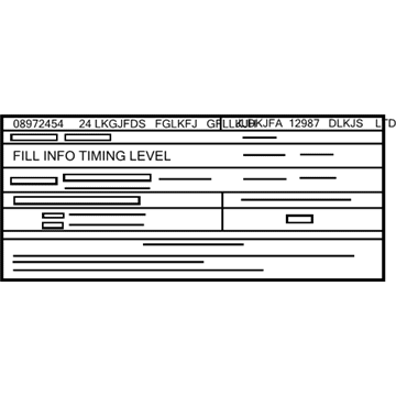 Nissan 14805-1JA0A Emission Label