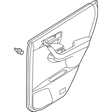 Nissan 82901-CA401 Finisher Assy-Rear Door,LH