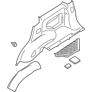 Nissan 84950-EA004 Finisher-Luggage Side,Lower RH