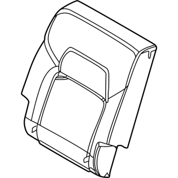 Nissan 88611-6TC3A Pad Assy-Back,Rear Seat RH