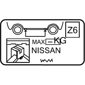 Nissan 99555-CE86C Label-Caution Jack Setting