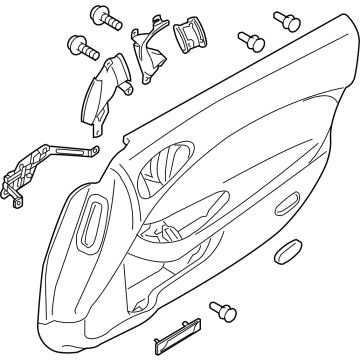 Nissan 80900-6GP0A FINISHER ASSY-FRONT DOOR,RH