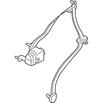 Nissan 89824-7B026 Tongue Belt Assembly, 3Rd Seat Right