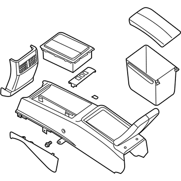 Nissan 96951-7Y311 Console Box-Floor, Rear