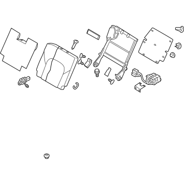 Nissan 89600-5ZM1B Back Assembly - 3RD Seat, RH