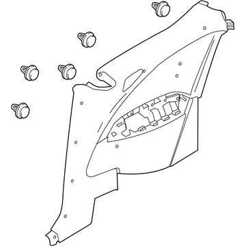 Nissan 76901-1GR0A Finisher-Rear Side,LH