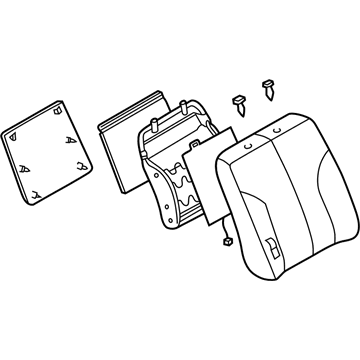 Nissan 87600-ZB017 Back Assembly-Front Seat With Side Air Bag